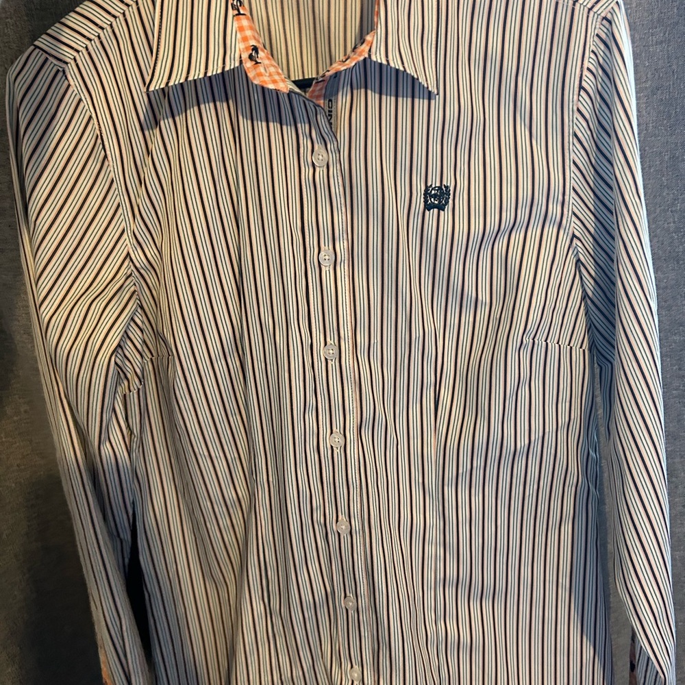 Cinch Women's Multicolor Striped Button-Down Shirt